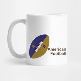 American football ball with text Mug